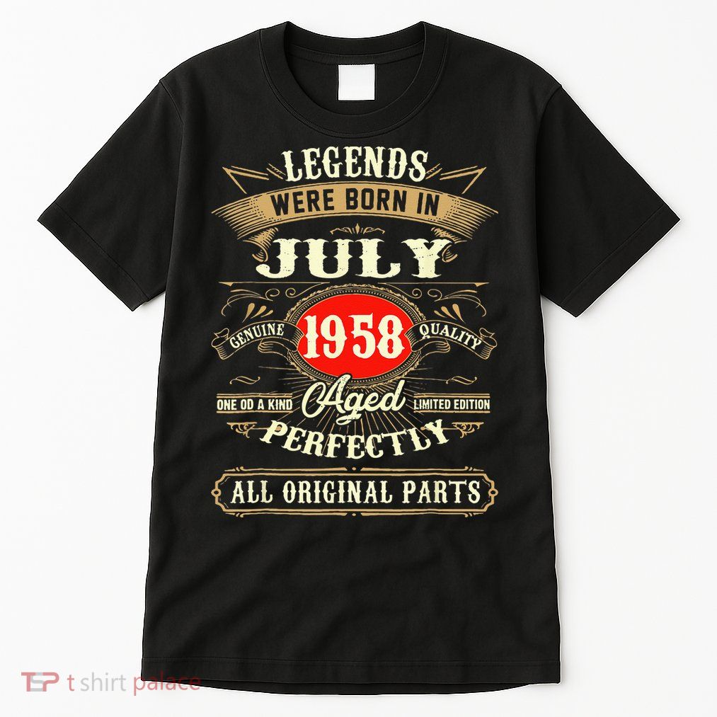 Legends Were Born In July 1958 65th Birthday Gifts Tall T-Shirt