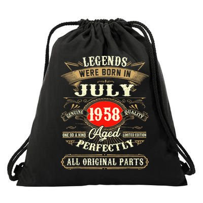 Legends Were Born In July 1958 65th Birthday Gifts Drawstring Bag