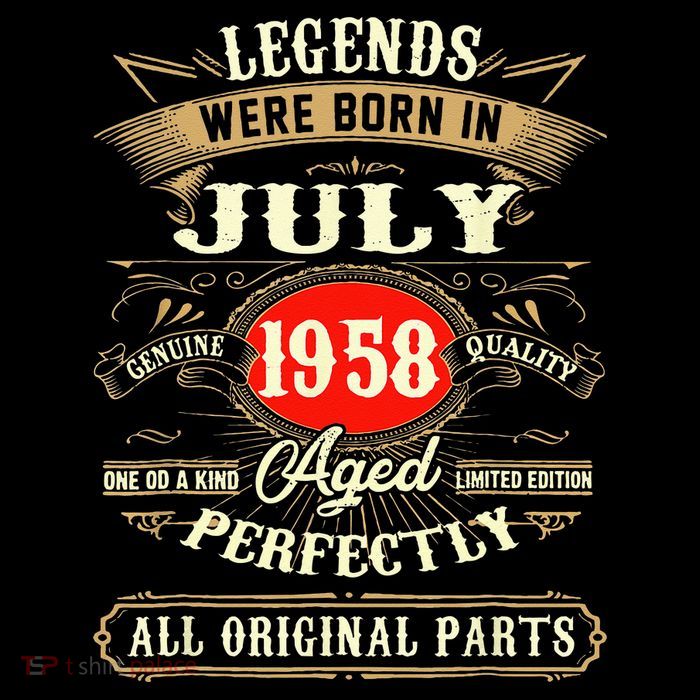 Legends Were Born In July 1958 65th Birthday Gifts Baby Bodysuit