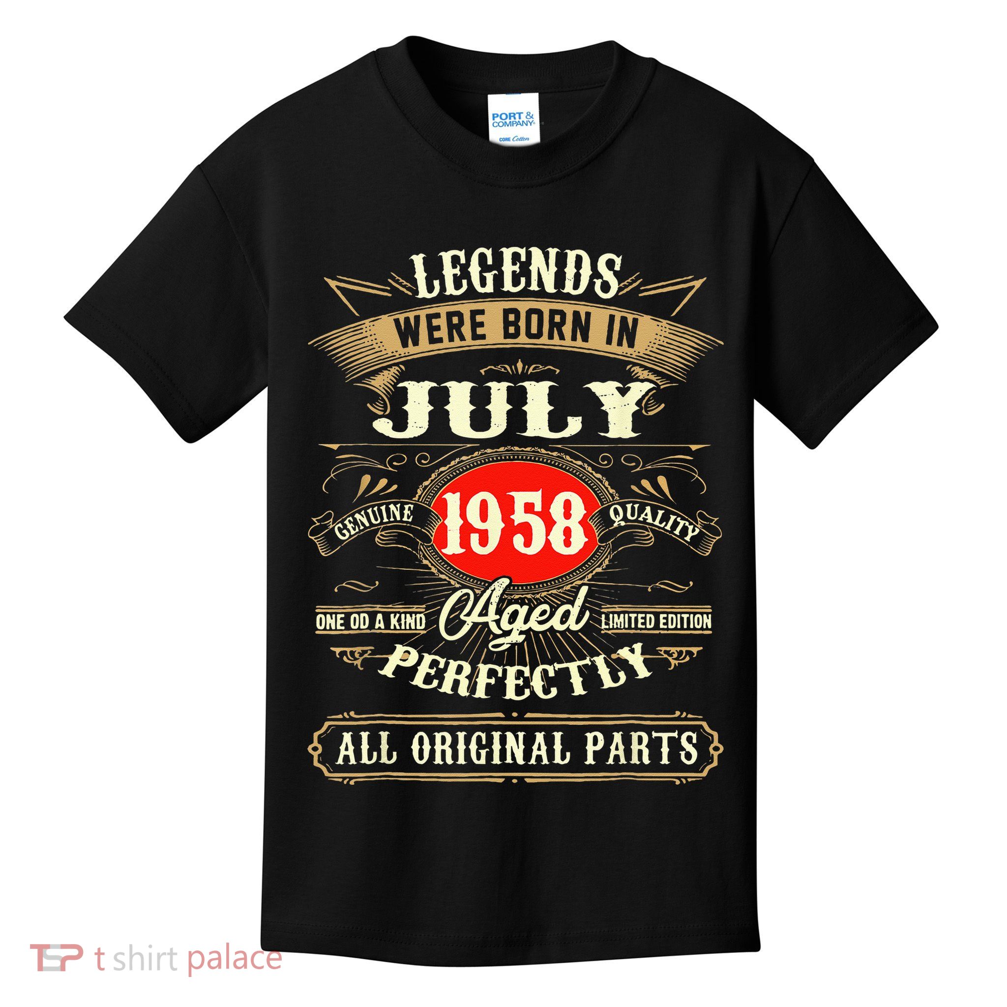Legends Were Born In July 1958 65th Birthday Gifts Kids T-Shirt
