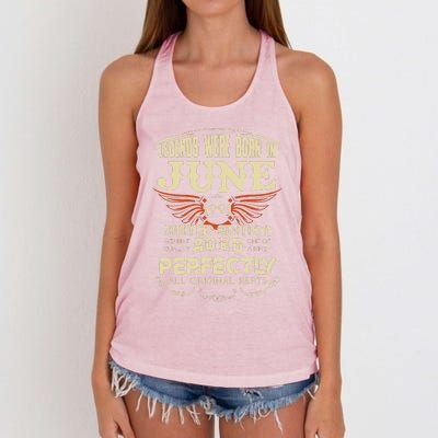 Legendary Were Born In June 1991 – Happy Birthday Women's Knotted Racerback Tank