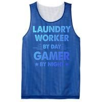 Laundry Worker By Day Gamer By Night Gift Mesh Reversible Basketball Jersey Tank