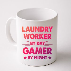 Laundry Worker By Day Gamer By Night Gift Coffee Mug