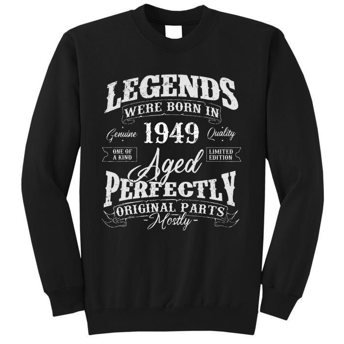 Legends Were Born In 1949 Year Of Birth Birthday Sweatshirt