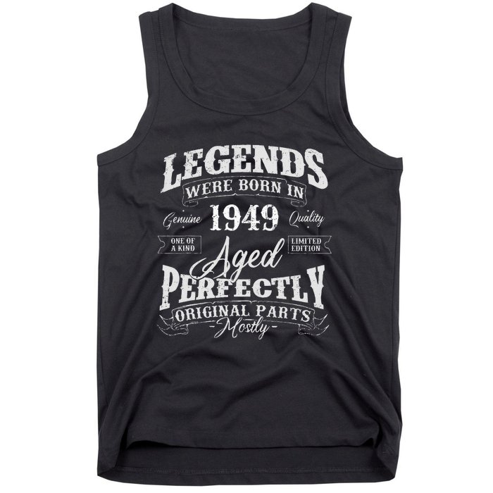 Legends Were Born In 1949 Year Of Birth Birthday Tank Top