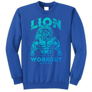 Lion Workout Beast Muscles Motivation Fitness Gym Quote Gift Sweatshirt