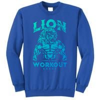 Lion Workout Beast Muscles Motivation Fitness Gym Quote Gift Sweatshirt