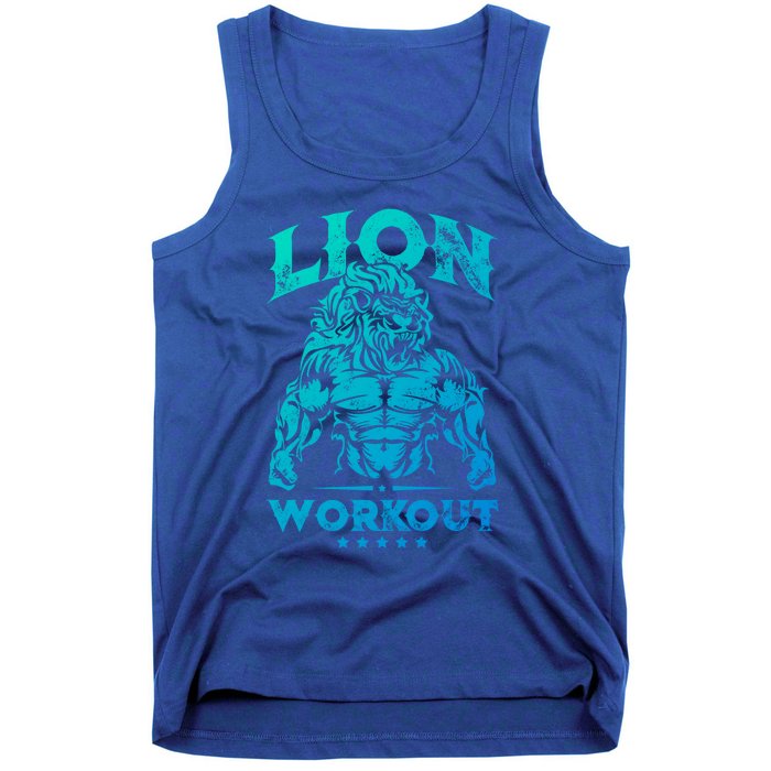 Lion Workout Beast Muscles Motivation Fitness Gym Quote Gift Tank Top