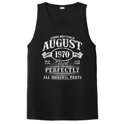 Legends Were Born In August 1970 Vintage Birthday Meaningful Gift PosiCharge Competitor Tank