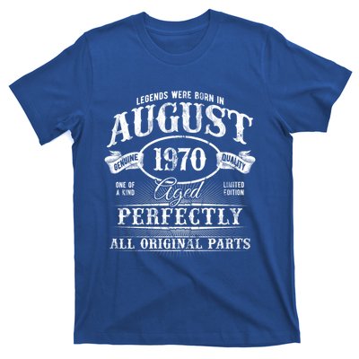 Legends Were Born In August 1970 Vintage Birthday Meaningful Gift T-Shirt