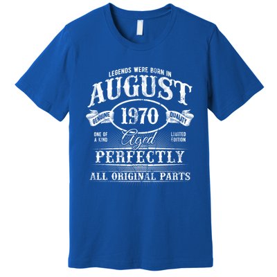 Legends Were Born In August 1970 Vintage Birthday Meaningful Gift Premium T-Shirt