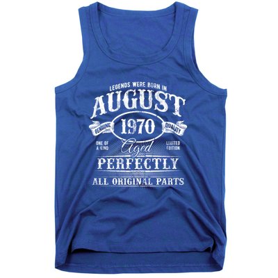 Legends Were Born In August 1970 Vintage Birthday Meaningful Gift Tank Top