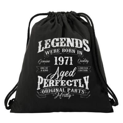 Legends Were Born In 1971 Year Of Birth Birthday Drawstring Bag