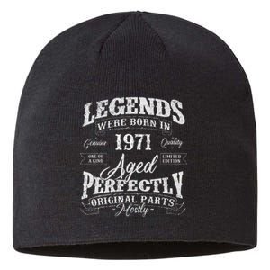 Legends Were Born In 1971 Year Of Birth Birthday Sustainable Beanie