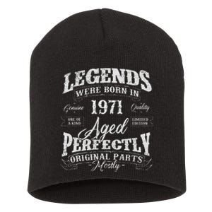 Legends Were Born In 1971 Year Of Birth Birthday Short Acrylic Beanie