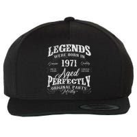 Legends Were Born In 1971 Year Of Birth Birthday Wool Snapback Cap