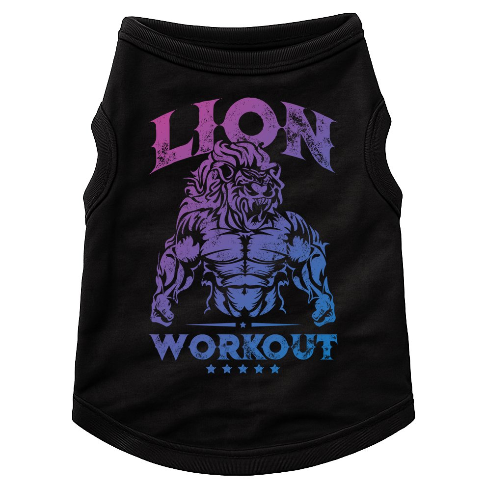 Lion Workout Beast Muscles Motivation Fitness Gym Quote Gift Doggie Tank
