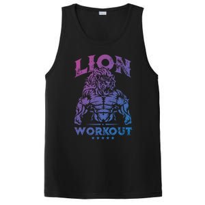 Lion Workout Beast Muscles Motivation Fitness Gym Quote Gift PosiCharge Competitor Tank