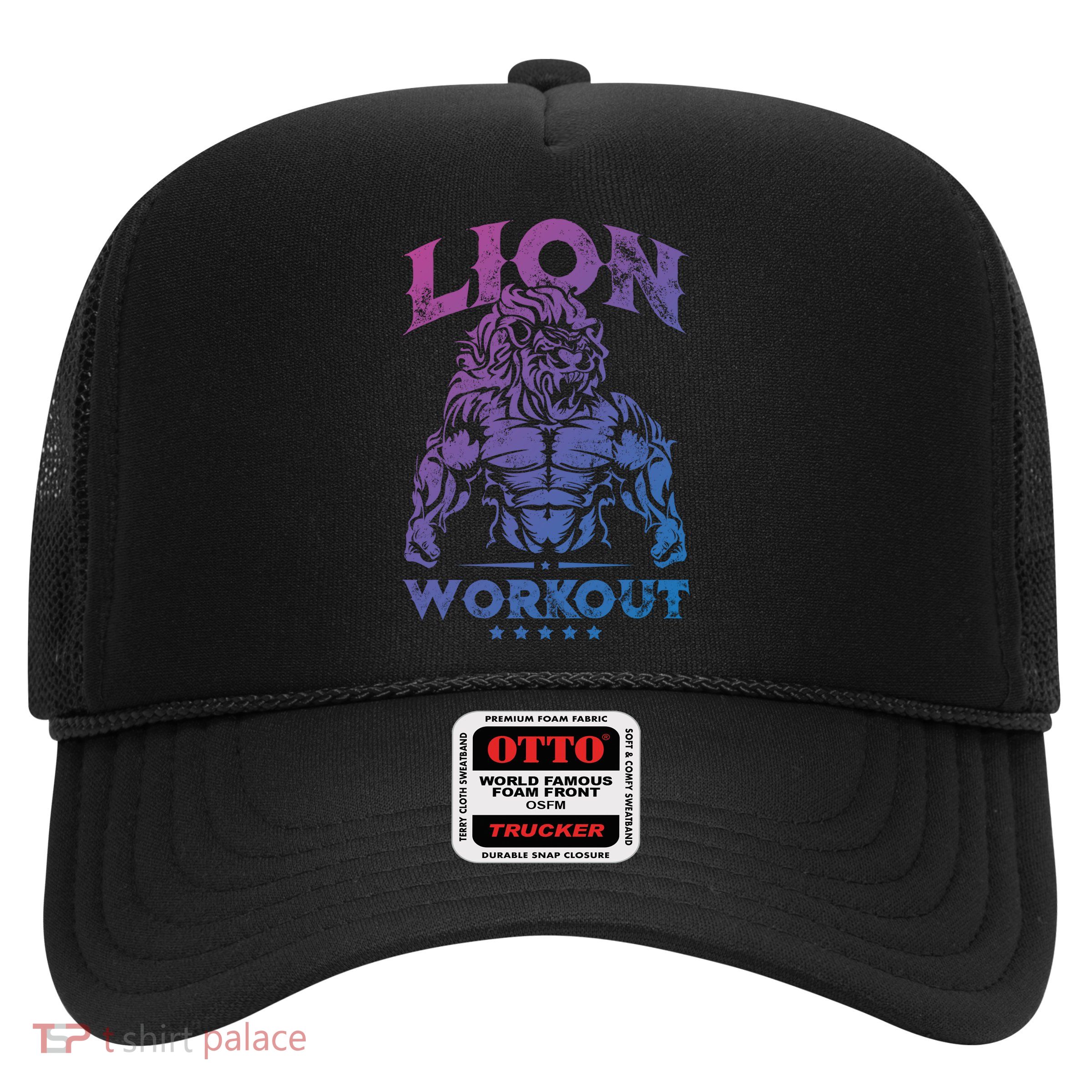 Lion Workout Beast Muscles Motivation Fitness Gym Quote Gift Trucker Hat