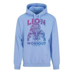 Lion Workout Beast Muscles Motivation Fitness Gym Quote Gift Unisex Surf Hoodie