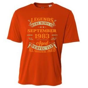 Legends Were Born In September 1983 40th Birthday Gift Cooling Performance Crew T-Shirt