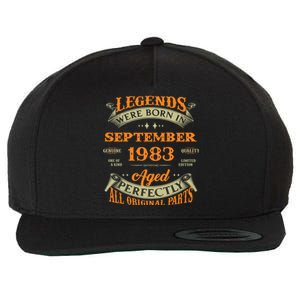 Legends Were Born In September 1983 40th Birthday Gift Wool Snapback Cap