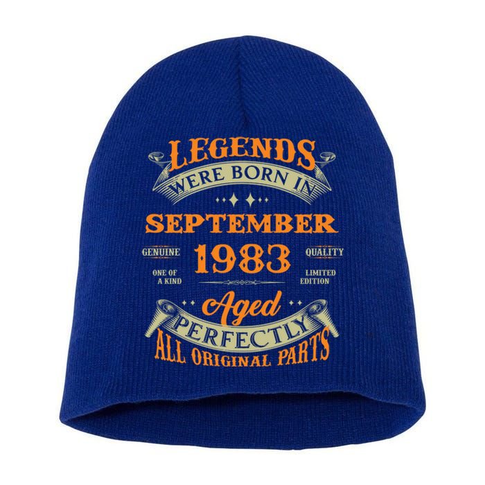 Legends Were Born In September 1983 40th Birthday Gift Short Acrylic Beanie