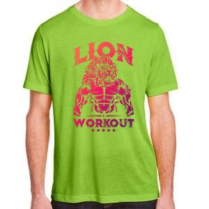 Lion Workout Beast Muscles Motivation Fitness Gym Quote Gift Adult ChromaSoft Performance T-Shirt