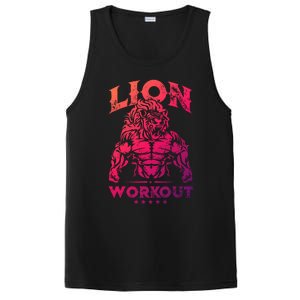 Lion Workout Beast Muscles Motivation Fitness Gym Quote Gift PosiCharge Competitor Tank