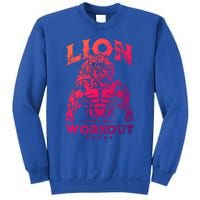 Lion Workout Beast Muscles Motivation Fitness Gym Quote Gift Sweatshirt