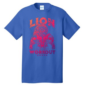 Lion Workout Beast Muscles Motivation Fitness Gym Quote Gift Tall T-Shirt