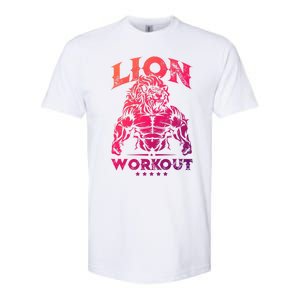 Lion Workout Beast Muscles Motivation Fitness Gym Quote Gift Softstyle CVC T-Shirt