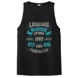 Legends Were Born In September 1983 Birthday Gift PosiCharge Competitor Tank