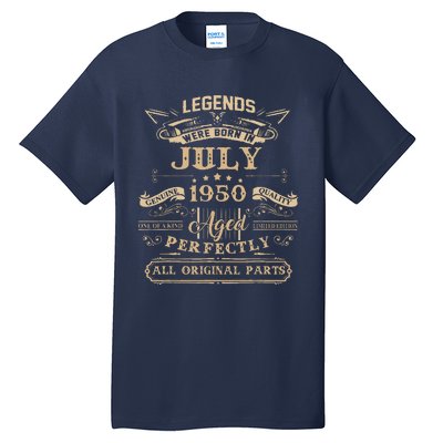 Legends Were Born In July 1950 73 Year Old Birthday Gifts Tall T-Shirt