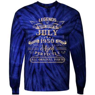 Legends Were Born In July 1950 73 Year Old Birthday Gifts Tie-Dye Long Sleeve Shirt