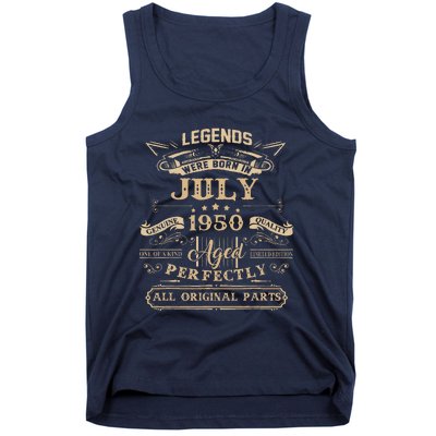 Legends Were Born In July 1950 73 Year Old Birthday Gifts Tank Top