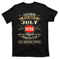 Legends Were Born In July 1958 65th Birthday Gifts T-Shirt