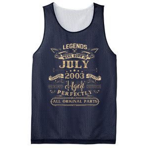 Legends Were Born In July 2003 20 Year Old Birthday Gifts Mesh Reversible Basketball Jersey Tank