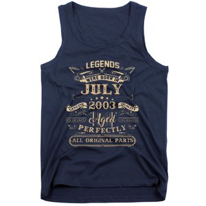 Legends Were Born In July 2003 20 Year Old Birthday Gifts Tank Top