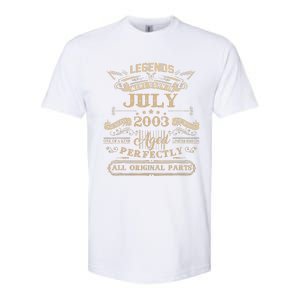 Legends Were Born In July 2003 20 Year Old Birthday Gifts Softstyle CVC T-Shirt