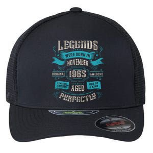 Legends Were Born In November 1965 Birthday Flexfit Unipanel Trucker Cap