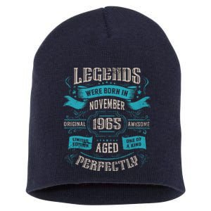 Legends Were Born In November 1965 Birthday Short Acrylic Beanie