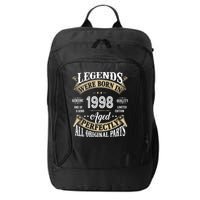 Legends Were Born In 1998 Aged Perfectly Birthday City Backpack