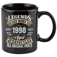 Legends Were Born In 1998 Aged Perfectly Birthday 11oz C Handle Ceramic Mug