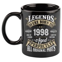Legends Were Born In 1998 Aged Perfectly Birthday 11oz C Handle Ceramic Mug
