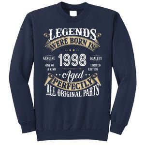 Legends Were Born In 1998 Aged Perfectly Birthday Sweatshirt