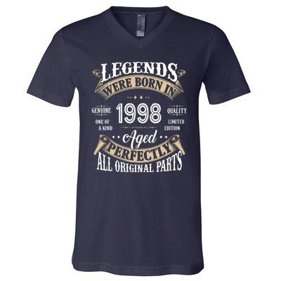 Legends Were Born In 1998 Aged Perfectly Birthday V-Neck T-Shirt