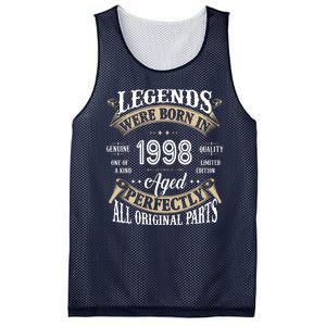 Legends Were Born In 1998 Aged Perfectly Birthday Mesh Reversible Basketball Jersey Tank