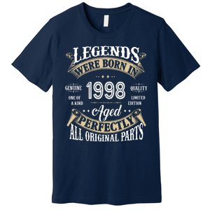 Legends Were Born In 1998 Aged Perfectly Birthday Premium T-Shirt