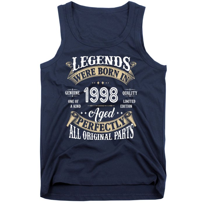 Legends Were Born In 1998 Aged Perfectly Birthday Tank Top